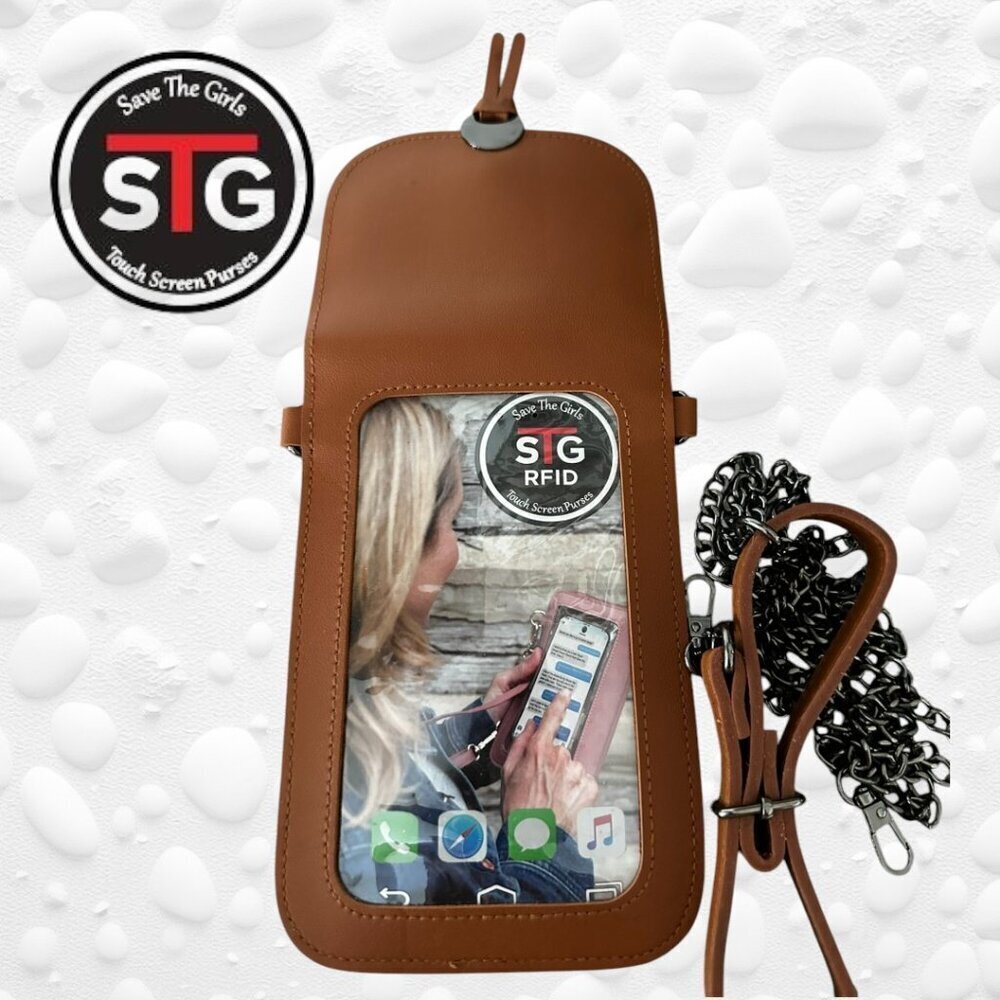 SAVE THE GIRLS RFID Crossbody Bag - Credit Card Touch Screen Phone Bag NWOT